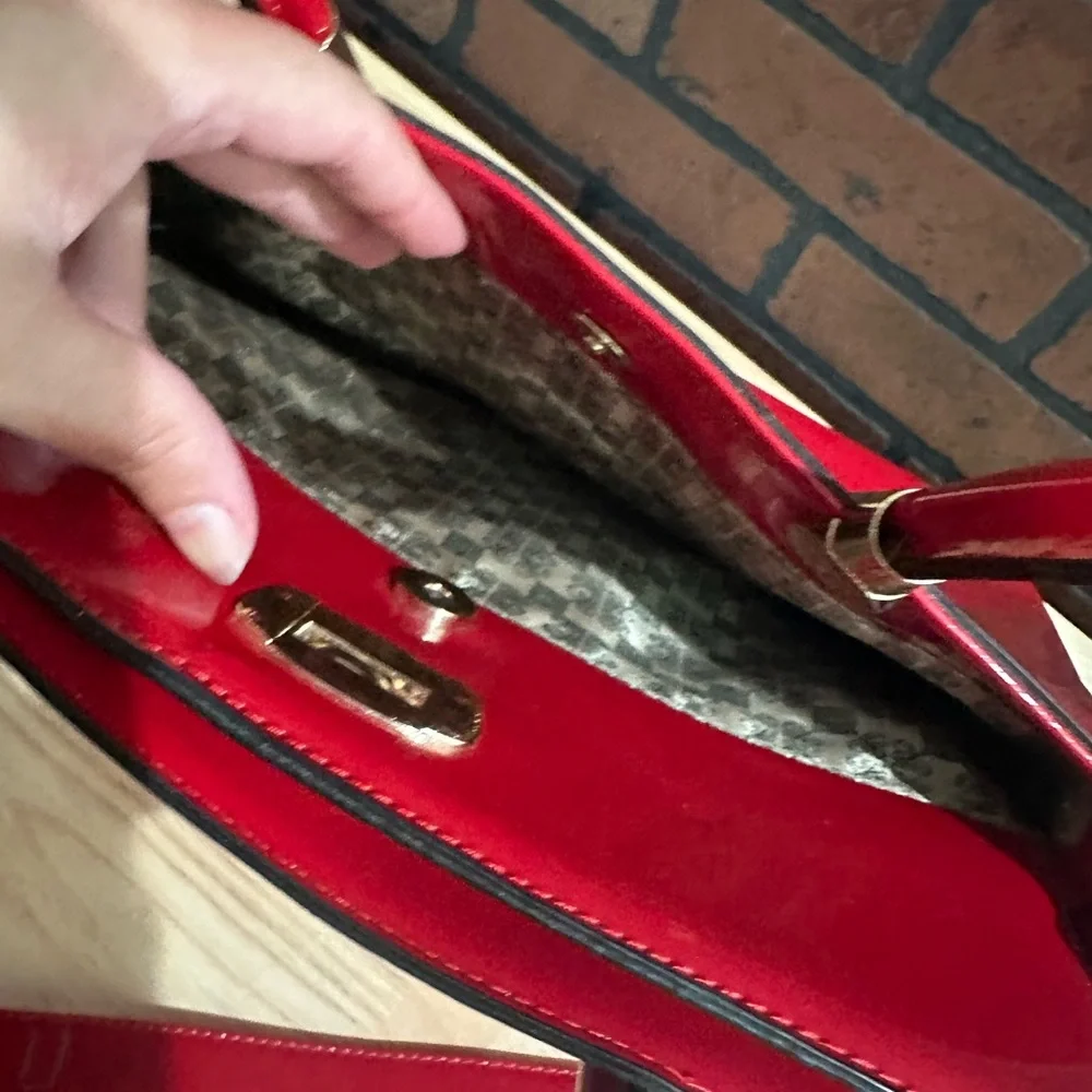Red Patent Leather Handbag
